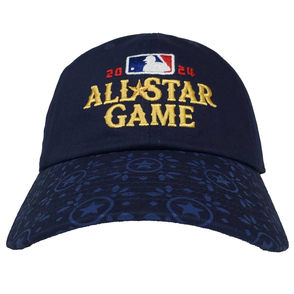 2024 All-Star Game Texas Mitchell & Ness MLB Dad Hat Cap Embroidery Art Navy New